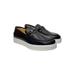 Exton 833 mocassini uomo in pelle nero 2