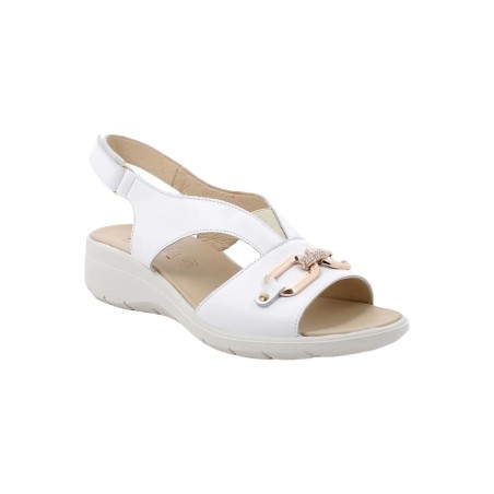 Enval Soft 7777011 sandali donna in pelle bianco