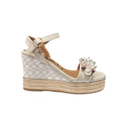 Nazareno Gabrielli 7311 sandali donna in pelle beige
