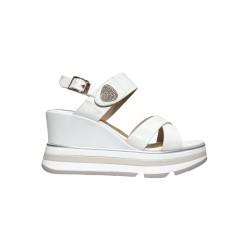 Keys K-11021 sandali donna in pelle color bianco