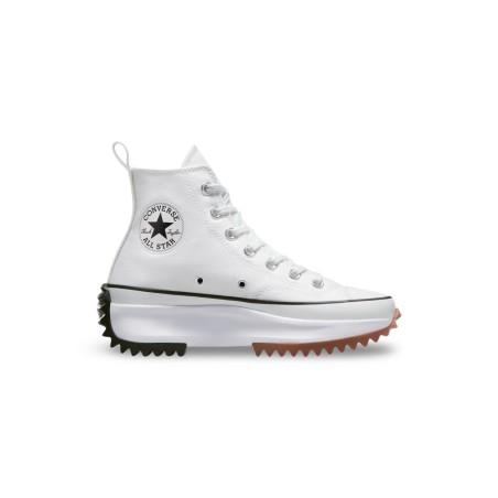 Converse Run Star Hike HI 166799C White Black Gum sneakers donna in tela
