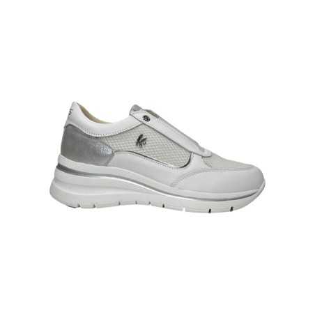 Keys K-10601 slip on donna in pelle bianco grigio