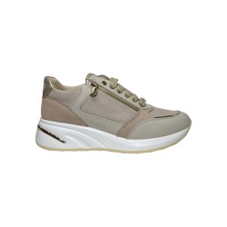 Keys K-10552 sneakers donna in pelle beige oro
