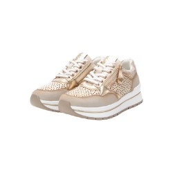 Xti 143729 sneakers donna in similpelle e camoscio beige 2