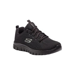 Skechers 12615/BBK sneakers donna in tessuto nero