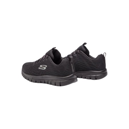 Skechers 12615/BBK sneakers donna in tessuto nero
