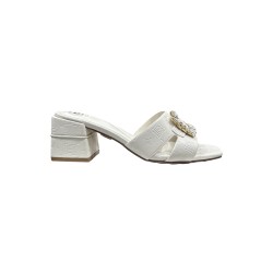 Laura Biagiotti 9040 sandali donna in similpelle avorio