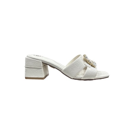 Laura Biagiotti 9040 sandali donna in similpelle avorio
