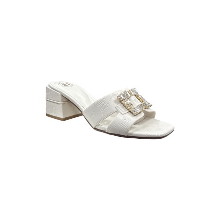 Laura Biagiotti 9040 sandali donna in similpelle avorio