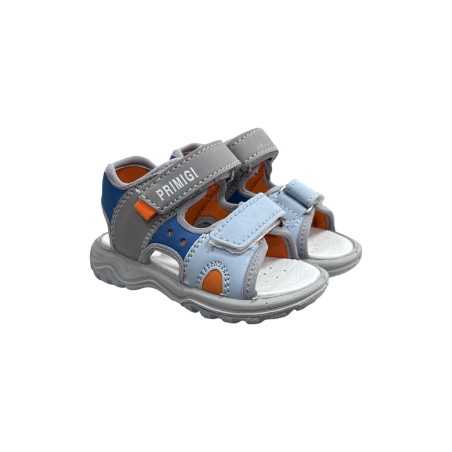 Primigi 7869222 sandali bambino in pelle nabuk celeste multicolor