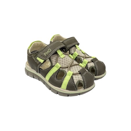 Primigi 7895411 sandali bambino in camoscio rete militare