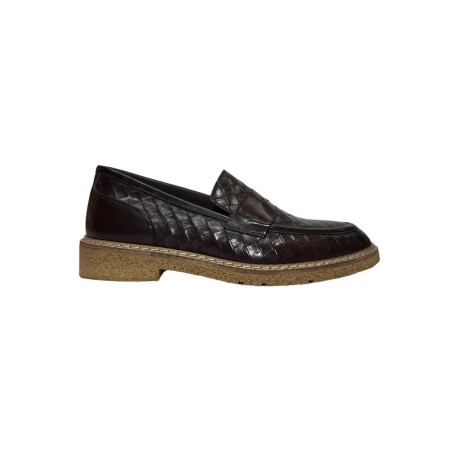 Exton 8140 mocassini uomo in pelle color castagno