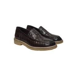 Exton 8140 mocassini uomo in pelle color castagno 2
