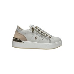 Keys K-10541 sneakers donna in pelle bianco cipria
