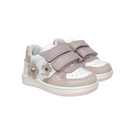 Balducci CITA6852R sneakers bambina primi passi in pelle rosa e bianco