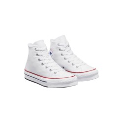 Converse Ctas Eva Lift HI 372860C sneakers bambina in tessuto white/garnet/navy 2
