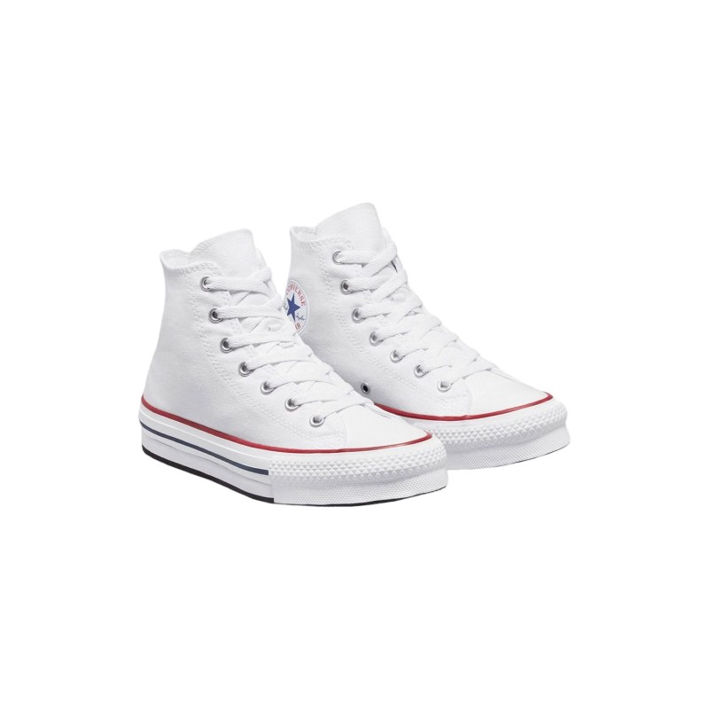 Converse Ctas Eva Lift HI 372860C sneakers bambina in tessuto white/garnet/navy