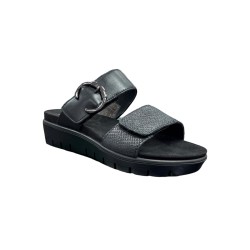 Enval Soft 7790100 sandali donna in pelle nero 2