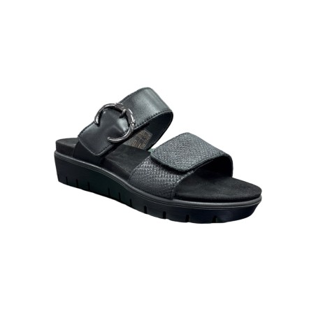 Enval Soft 7790100 sandali donna in pelle nero