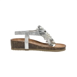 Igi&Co 7698233 sandali donna in pelle laminata argento