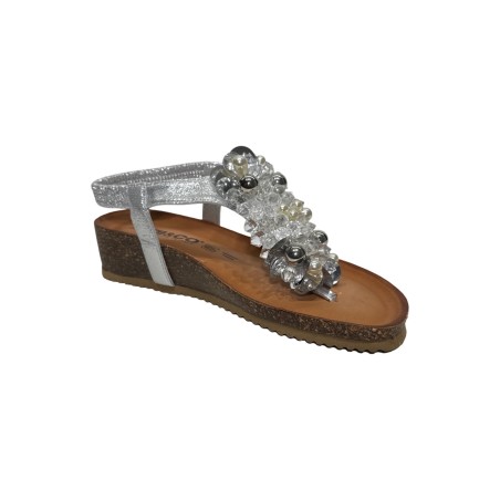 Igi&Co 7698233 sandali donna in pelle laminata argento