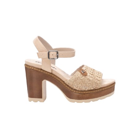 Refresh 172704 sandali donna in tessuto rafia beige