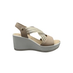 Enval Soft 7784711 sandali donna in pelle taupe