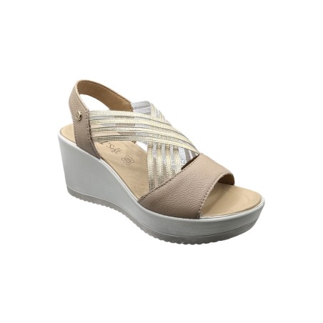 Enval Soft 7784711 sandali donna in pelle taupe