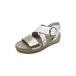 Igi&Co 7670000 sandali donna in pelle laminata bianco platino 2