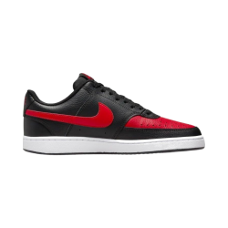 NIKE Court Vision DV6488 001 sneakers uomo in similpelle rosso e nero 2