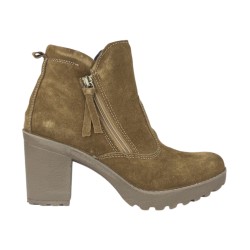 IGI&CO 4661722 stivaletti donna con tacco in camoscio cognac