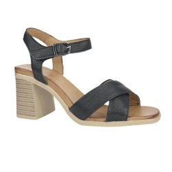 Keys  K-7991 sandali donna in pelle nero