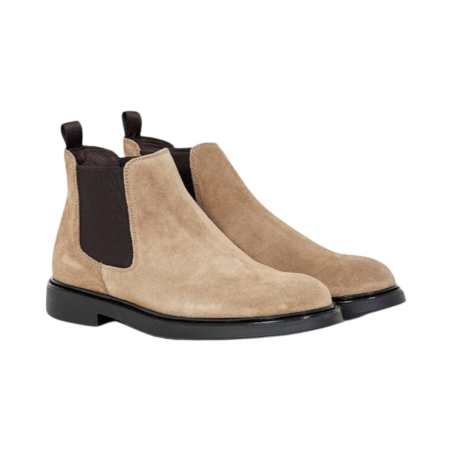 Exton 273 stivaletti uomo in camoscio beige