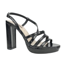 Queen Helena S2809 sandali donna in similpelle nero