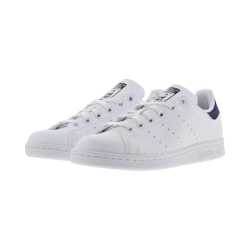 Adidas Stan Smith FX5501 sneakers uomo in similpelle bianco e blu