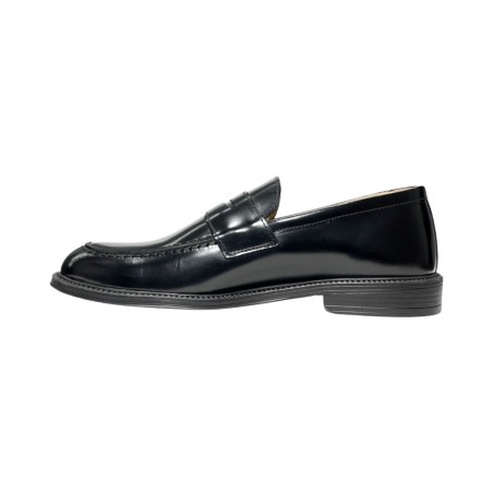 EXTON 572 mocassini uomo in pelle abrasivato nero
