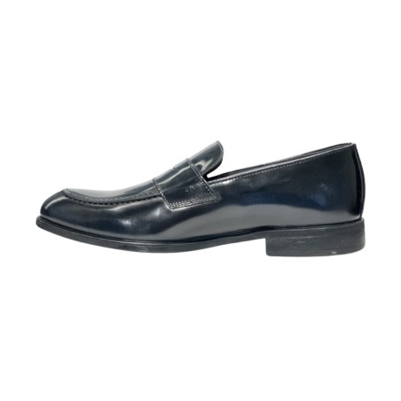EXTON 1396 mocassini uomo in pelle abrasivata blu
