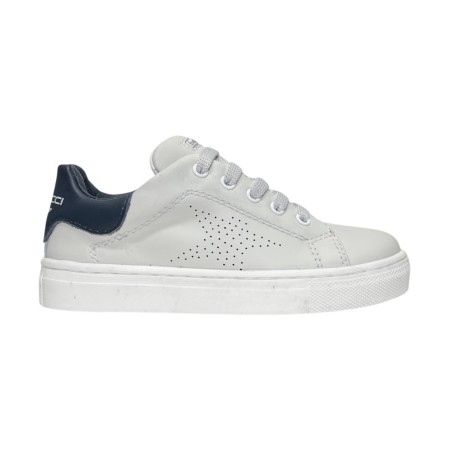 Balducci Kids BUTT1833 sneakers bambino in pelle bianco e blu