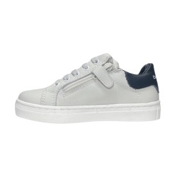 Balducci Kids BUTT1833 sneakers bambino in pelle bianco e blu 2