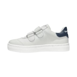 Balducci Kids BUTT1841 sneakers bambino in pelle bianco e blu 2