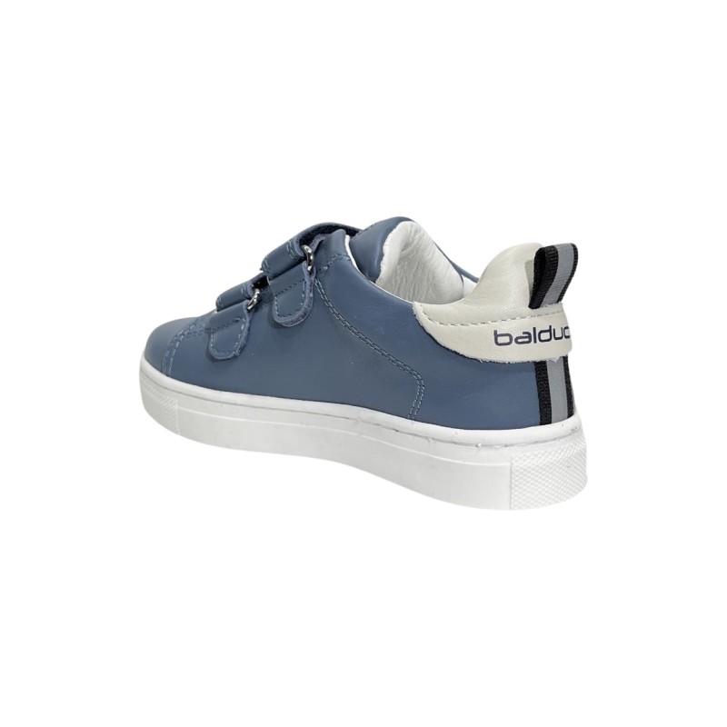 Balducci Kids BUTT1839 sneakers bambino in pelle color jeans