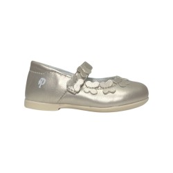 Primigi 5908600 ballerine bambina in pelle laminata platino