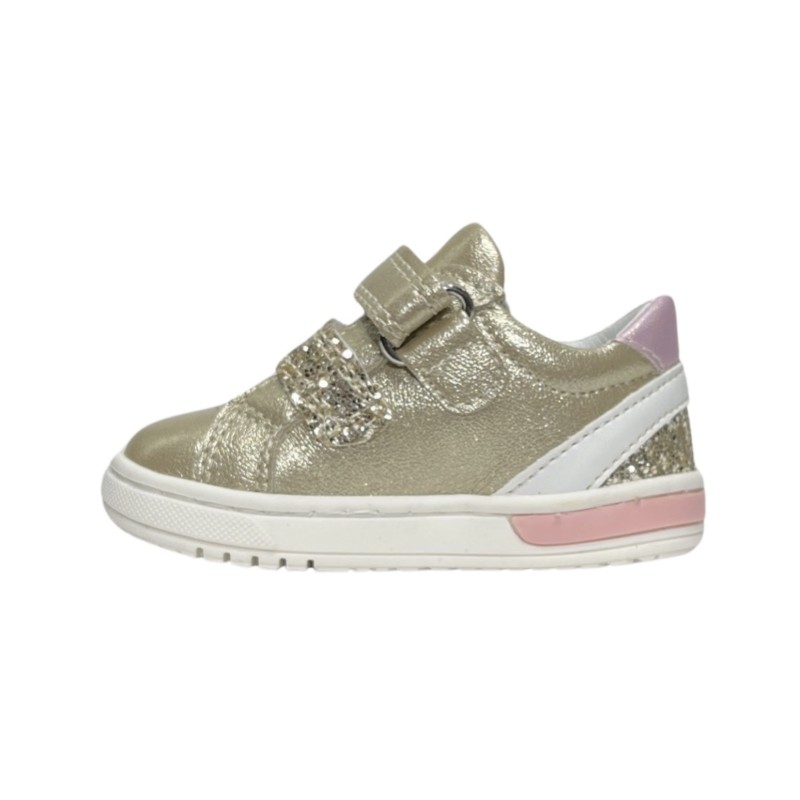 Primigi 5905200 sneakers bambina in pelle glitter platino