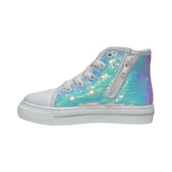 Primigi 5947222 sneakers bambina con paillettes bianco multicolor 2