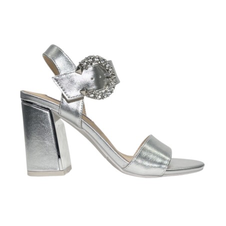 SOLO SOPRANI SOLO41SA 333 sandali donna con tacco in similpelle argento