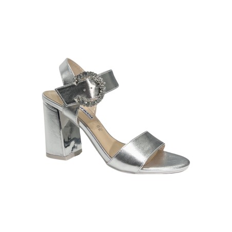 SOLO SOPRANI SOLO41SA 333 sandali donna con tacco in similpelle argento