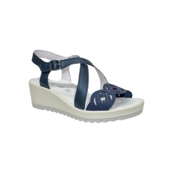 Enval Soft 5781211 sandali donna in pelle color jeans 2