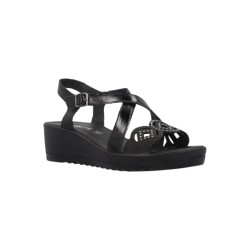 ENVAL SOFT 5781200 sandali donna con rialzo in vernice nero 2