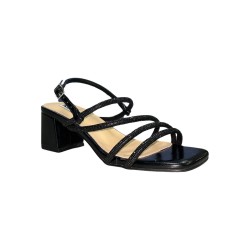 Keys K-9535 sandali donna in vernice nero brillantinato 2