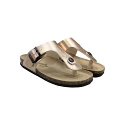 Bionatura BKFINGERD-LAMCIP sandali donna in pelle laminata cipria